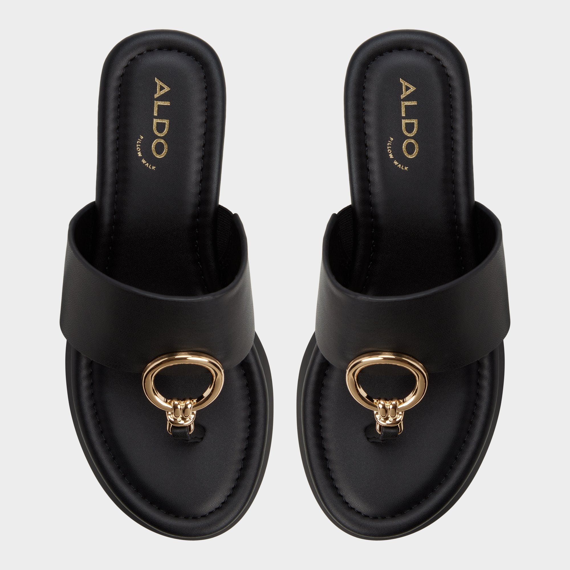 Friegan in Black - Slide sandal Wedge heel