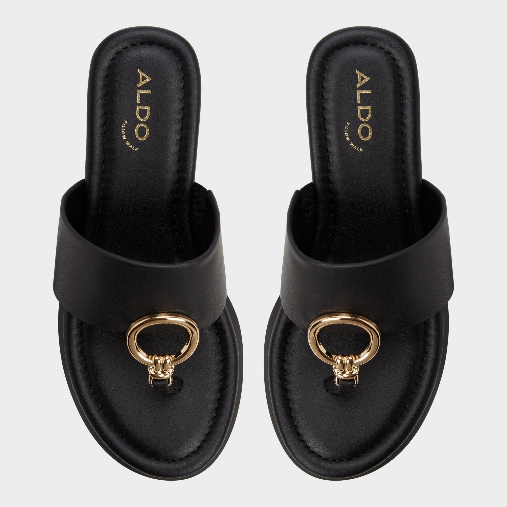 Friegan in Black - Slide sandal Wedge heel