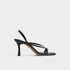 Riva Other Black Women's Strappy sandals - Sling back heeled sandal Stiletto heel