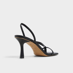 Riva Other Black Women's Strappy sandals - Sling back heeled sandal Stiletto heel