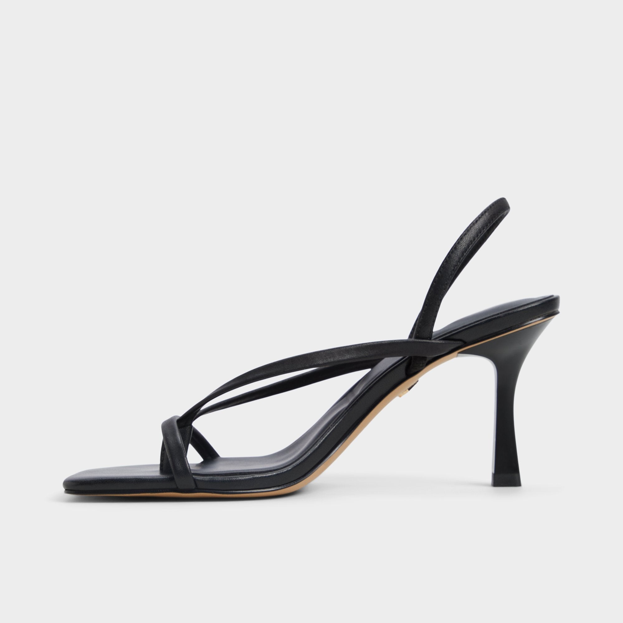 Riva Other Black Women's Strappy sandals - Sling back heeled sandal Stiletto heel