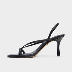 Riva Other Black Women's Strappy sandals - Sling back heeled sandal Stiletto heel