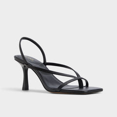 Riva Other Black Women's Strappy sandals - Sling back heeled sandal Stiletto heel