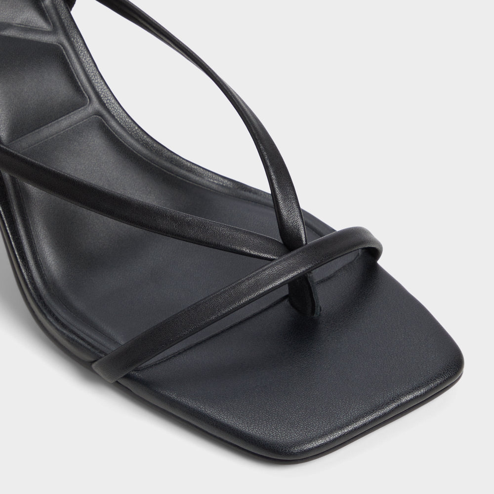 Riva Other Black Women's Strappy sandals - Sling back heeled sandal Stiletto heel