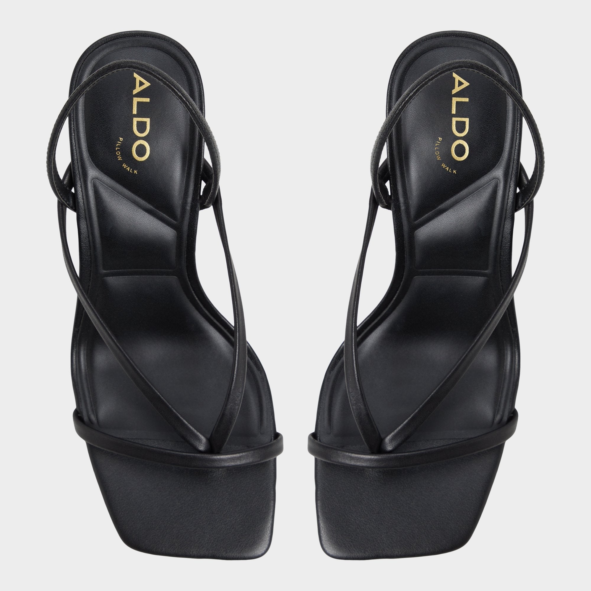 Riva Other Black Women's Strappy sandals - Sling back heeled sandal Stiletto heel