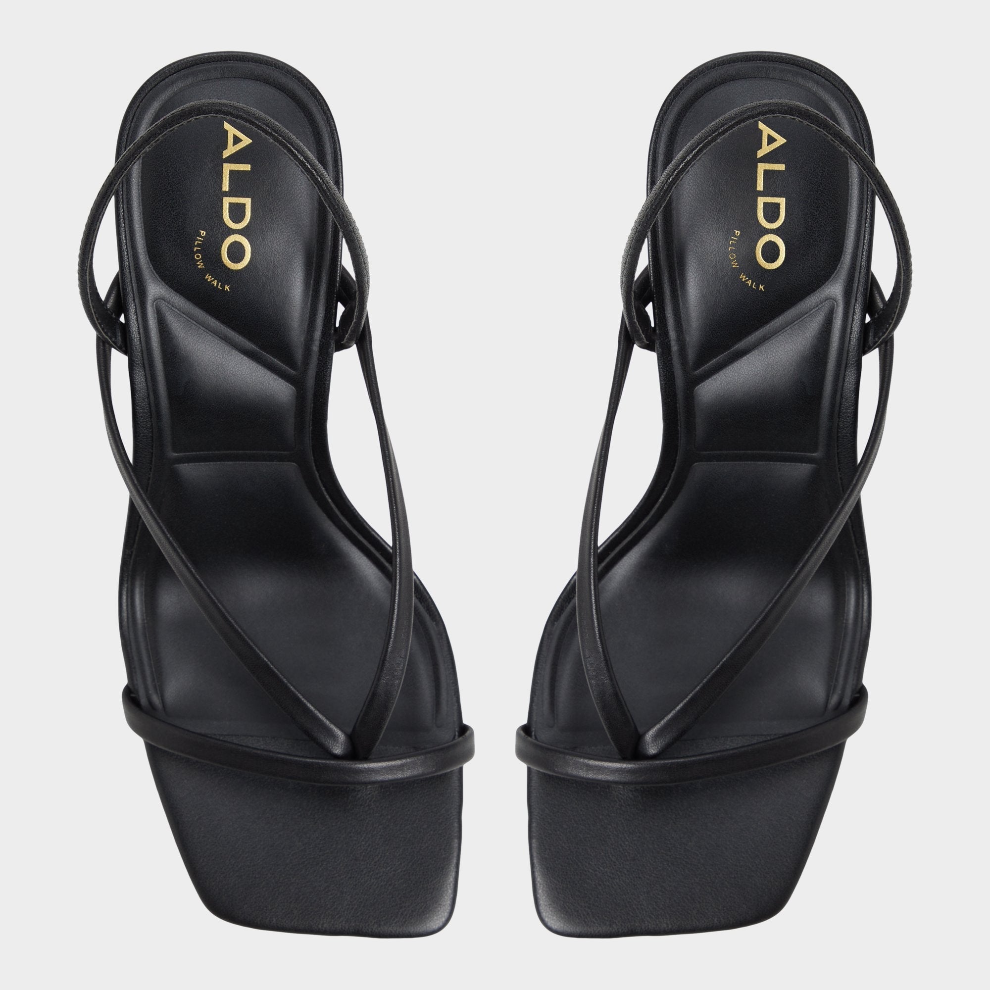 Riva Other Black Women's Strappy sandals - Sling back heeled sandal Stiletto heel