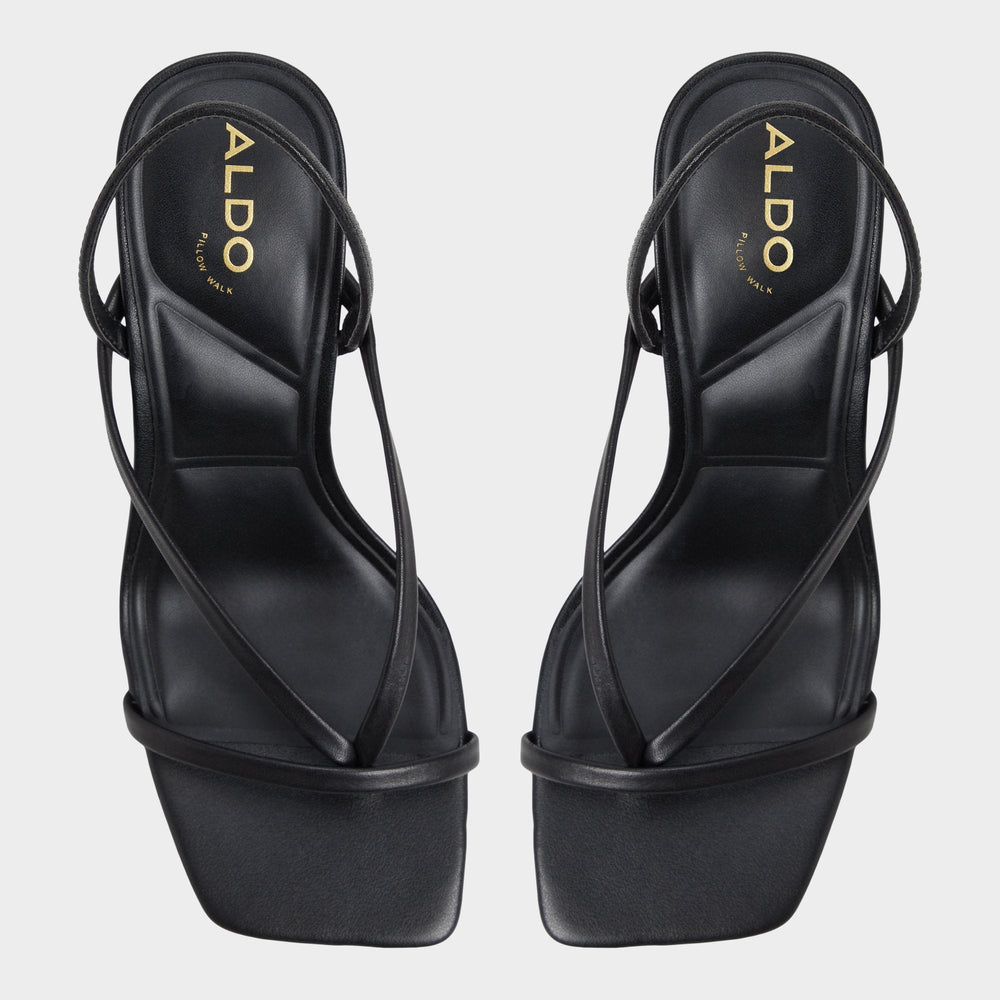 Riva Other Black Women's Strappy sandals - Sling back heeled sandal Stiletto heel