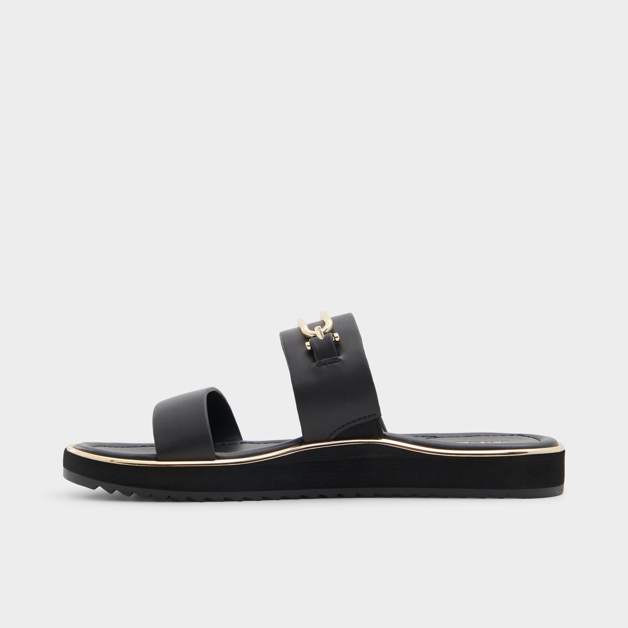 Lagoon Other Black Women's Strappy sandals - Strappy flat sandal Footbed sandal