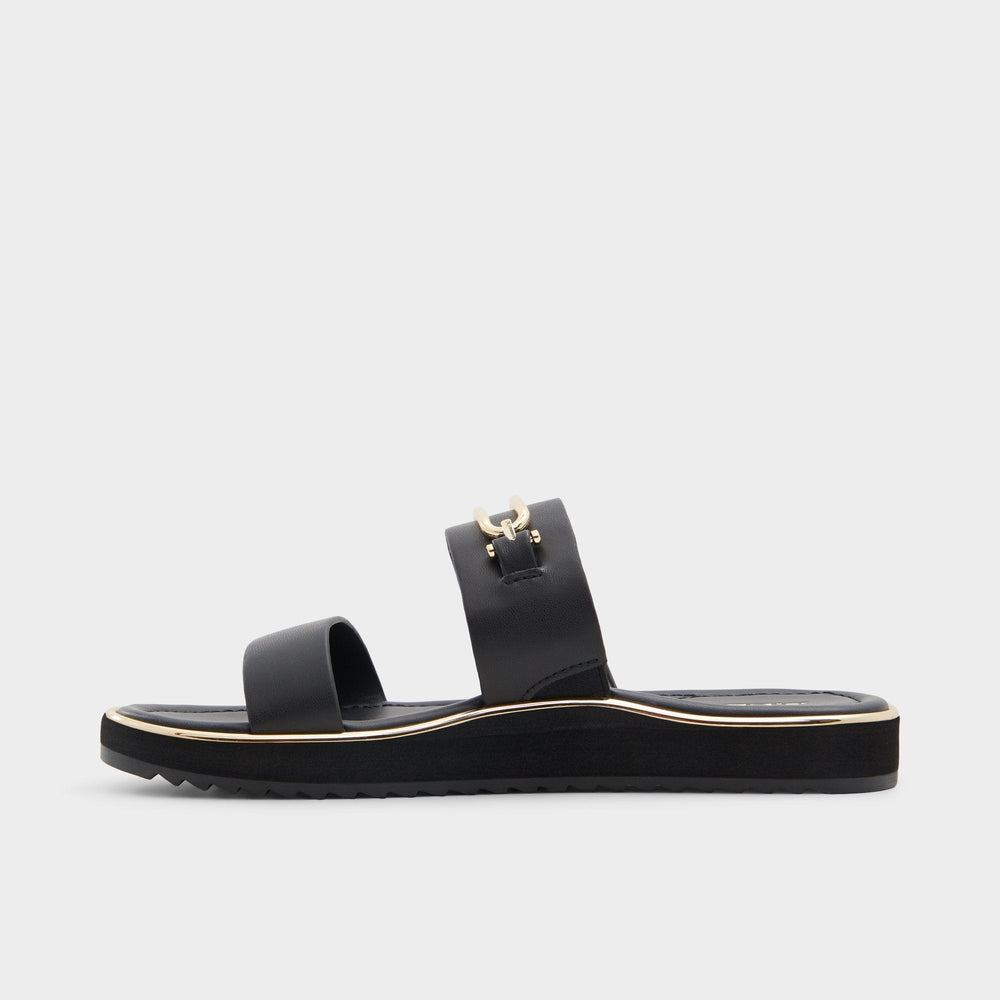 Lagoon Other Black Women's Strappy sandals - Strappy flat sandal Footbed sandal