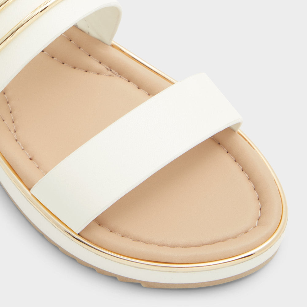 Lagoon White Women's Strappy sandals - Slide sandal Footbed sandal