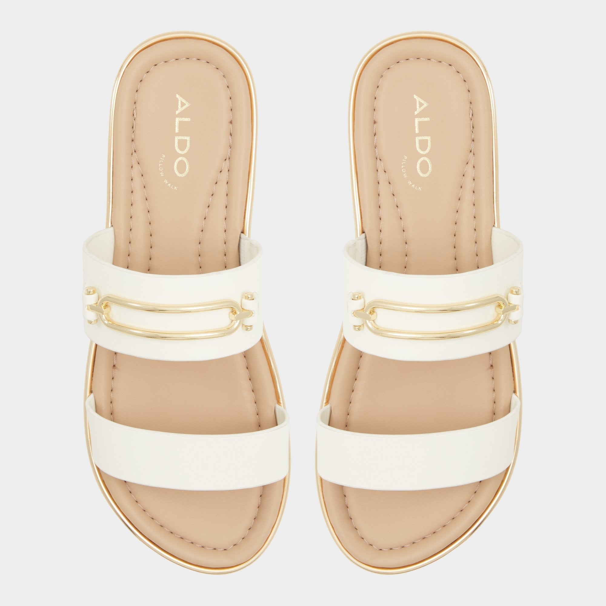 Lagoon White Women's Strappy sandals - Slide sandal Footbed sandal