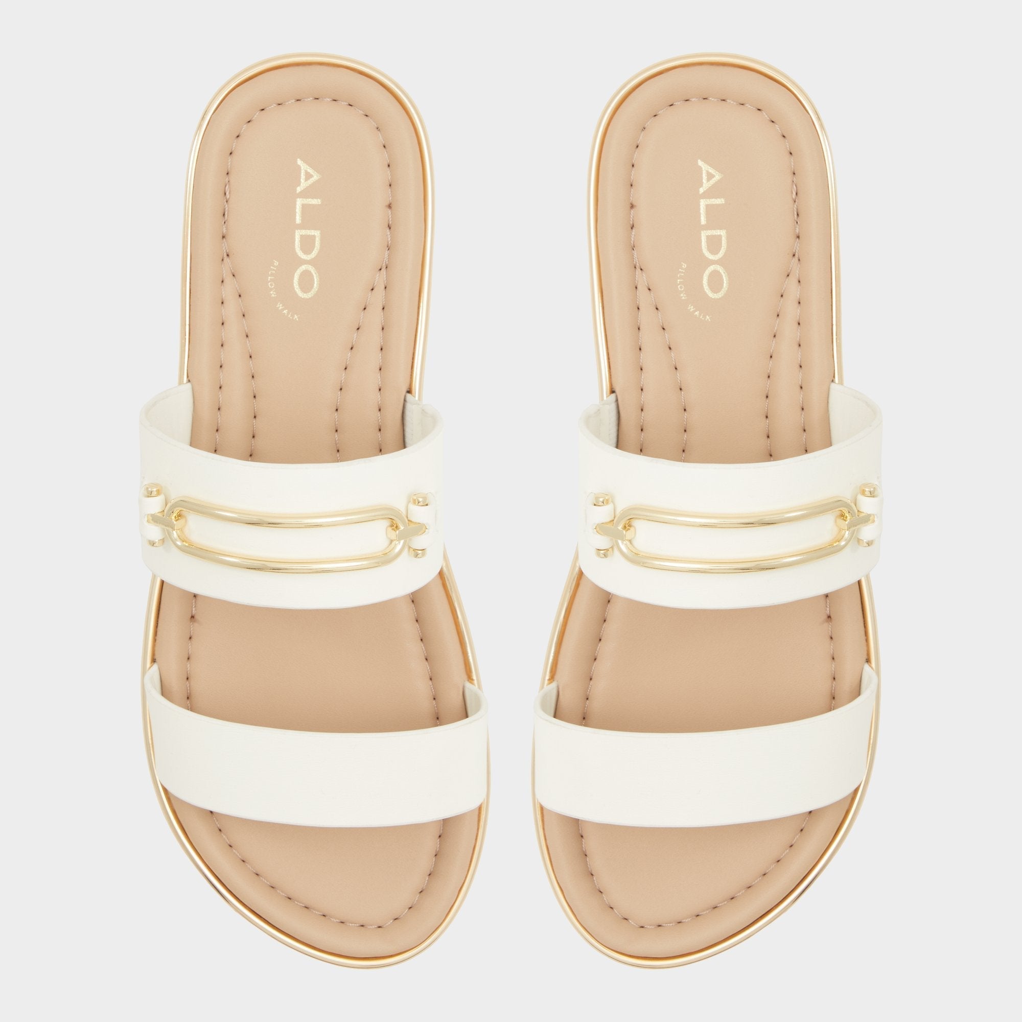 Lagoon White Women's Strappy sandals - Slide sandal Footbed sandal
