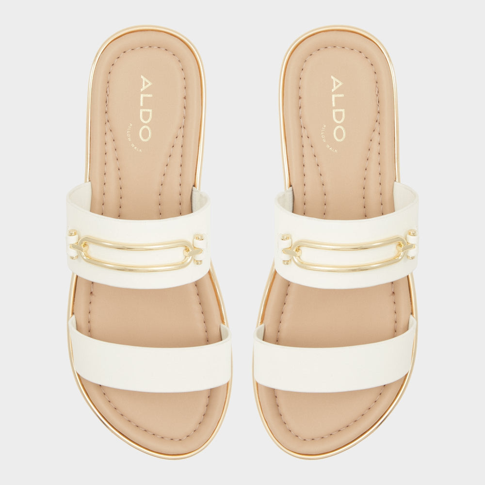 Lagoon White Women's Strappy sandals - Slide sandal Footbed sandal