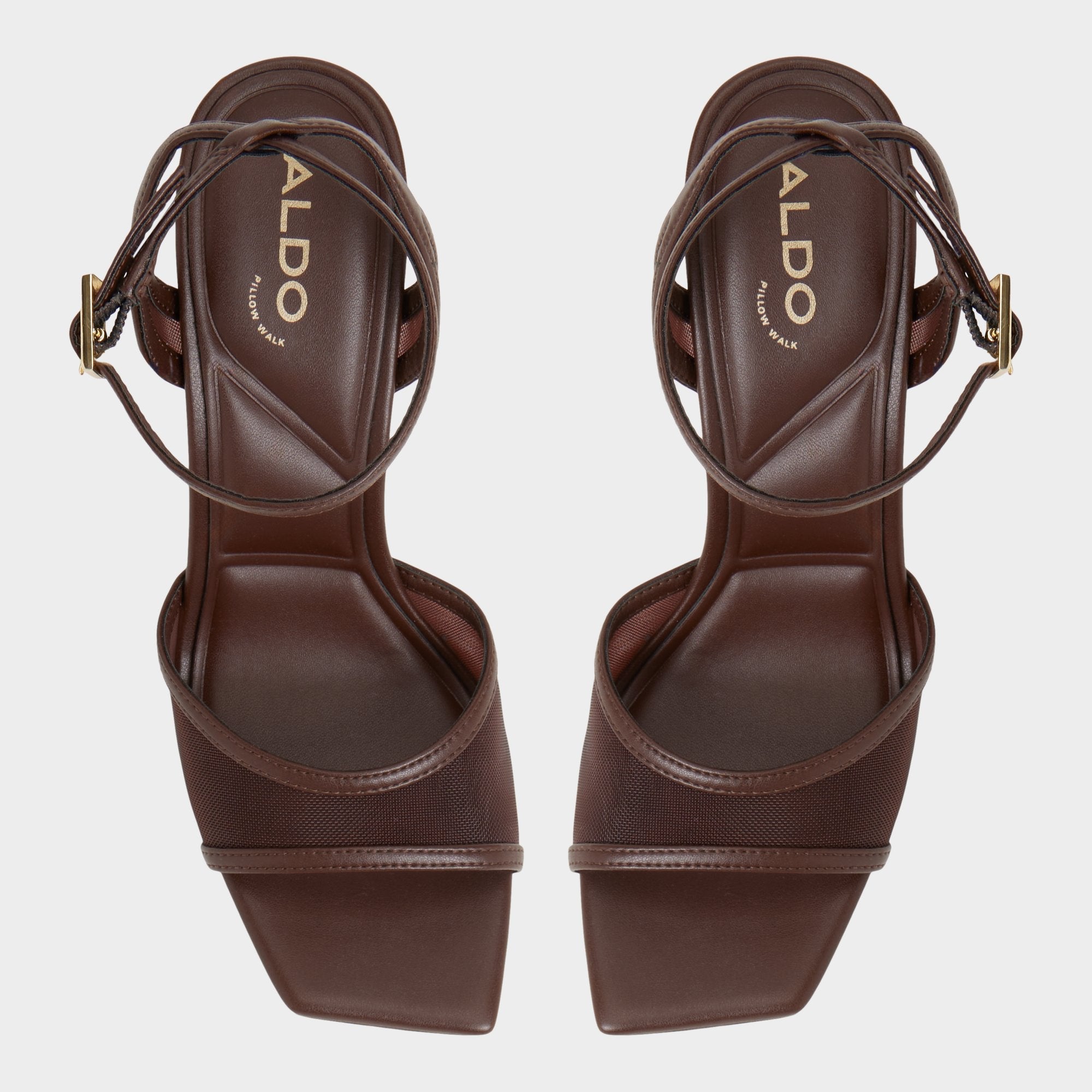 Sharra in Dark Brown - Strappy heeled sandal Stiletto heel