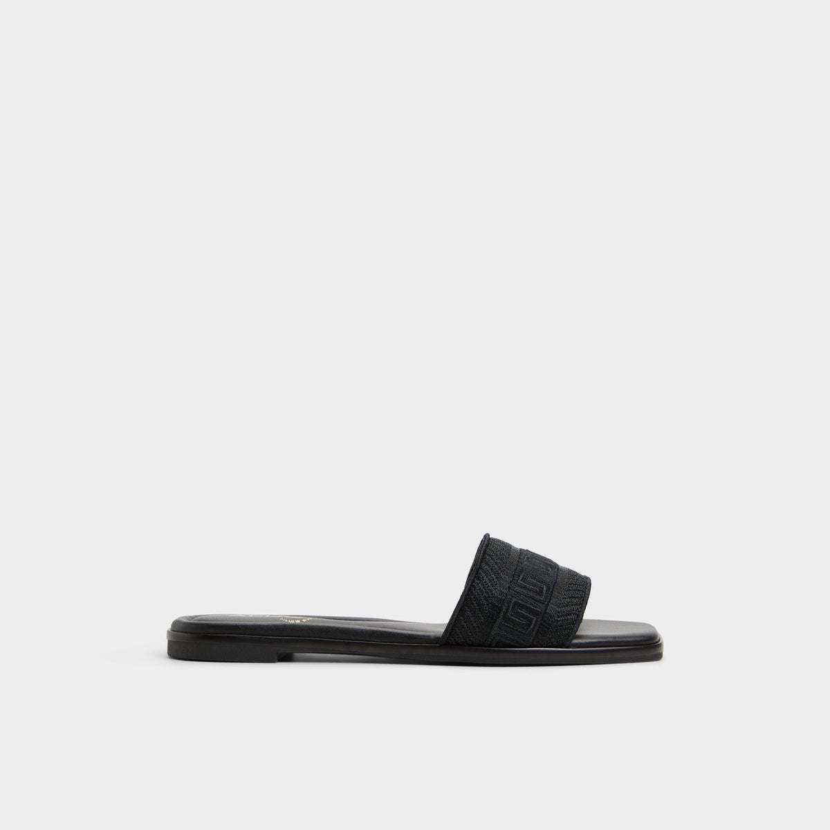 Oceania Black Women's Flats - Slide sandal