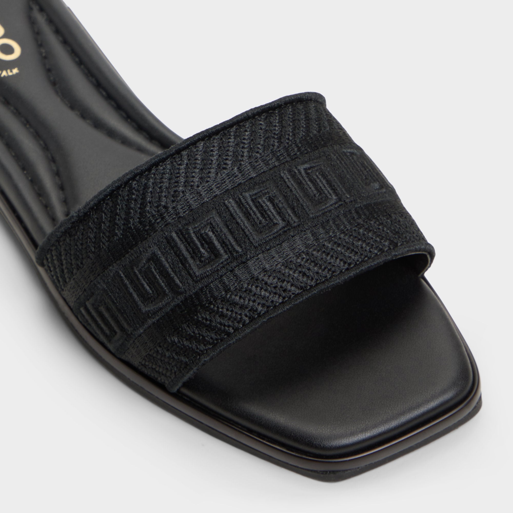 Oceania Black Women's Flats - Slide sandal