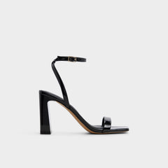 Block heel Azzira in Black - Strappy heeled sandal