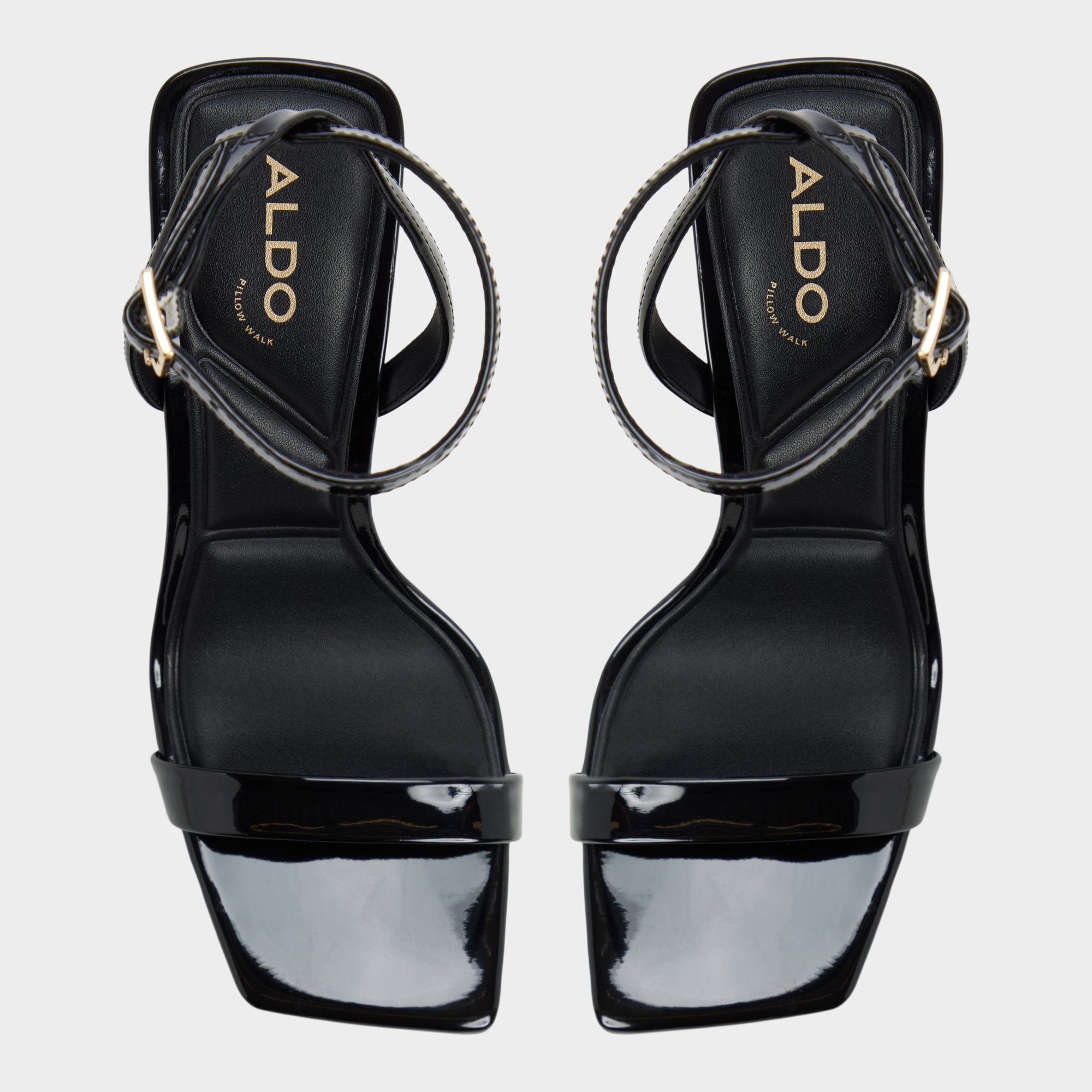 Block heel Azzira in Black - Strappy heeled sandal