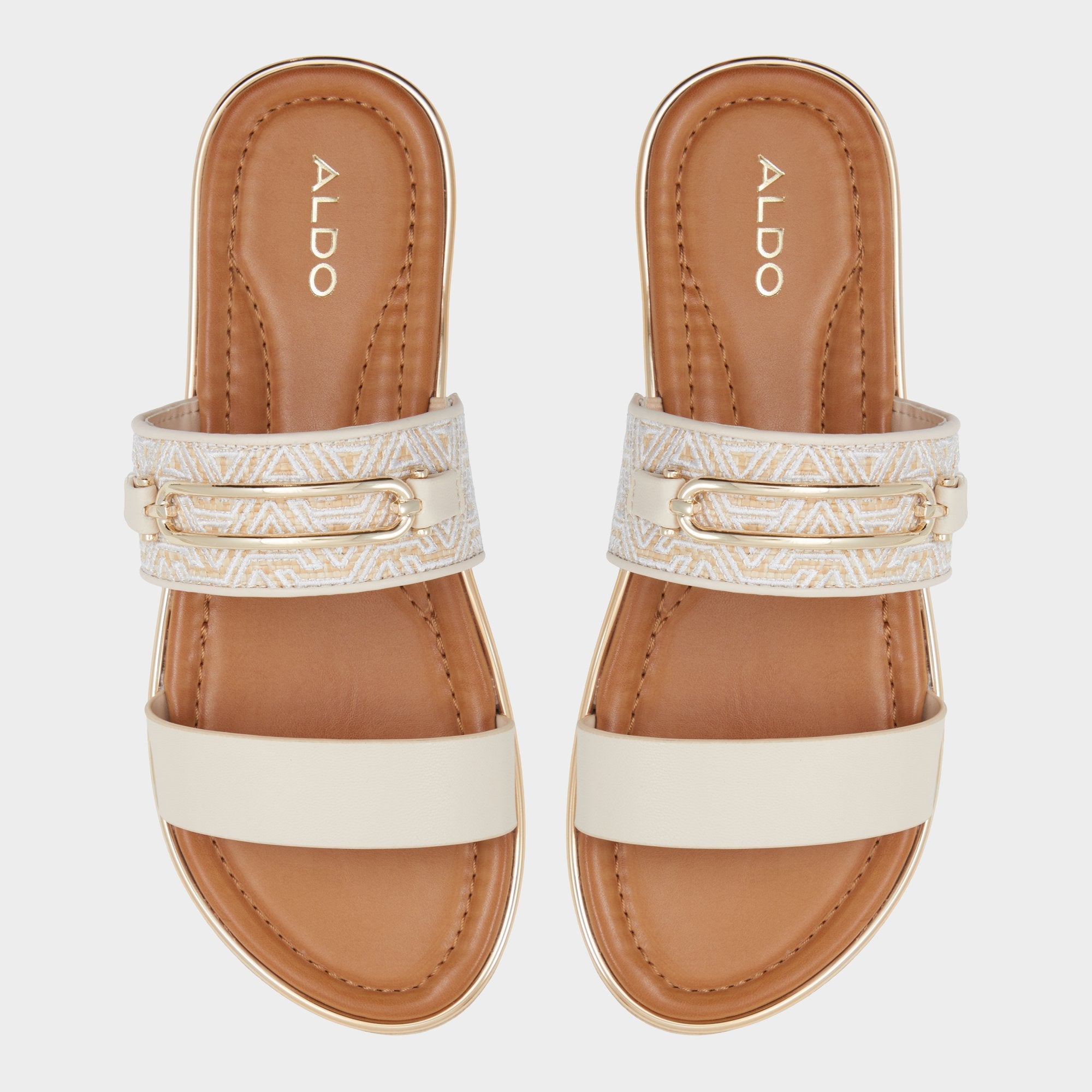 Footbed sandal Lagoon Other Beige Synthetic Print Women's Footbed sandals - Slide sandal