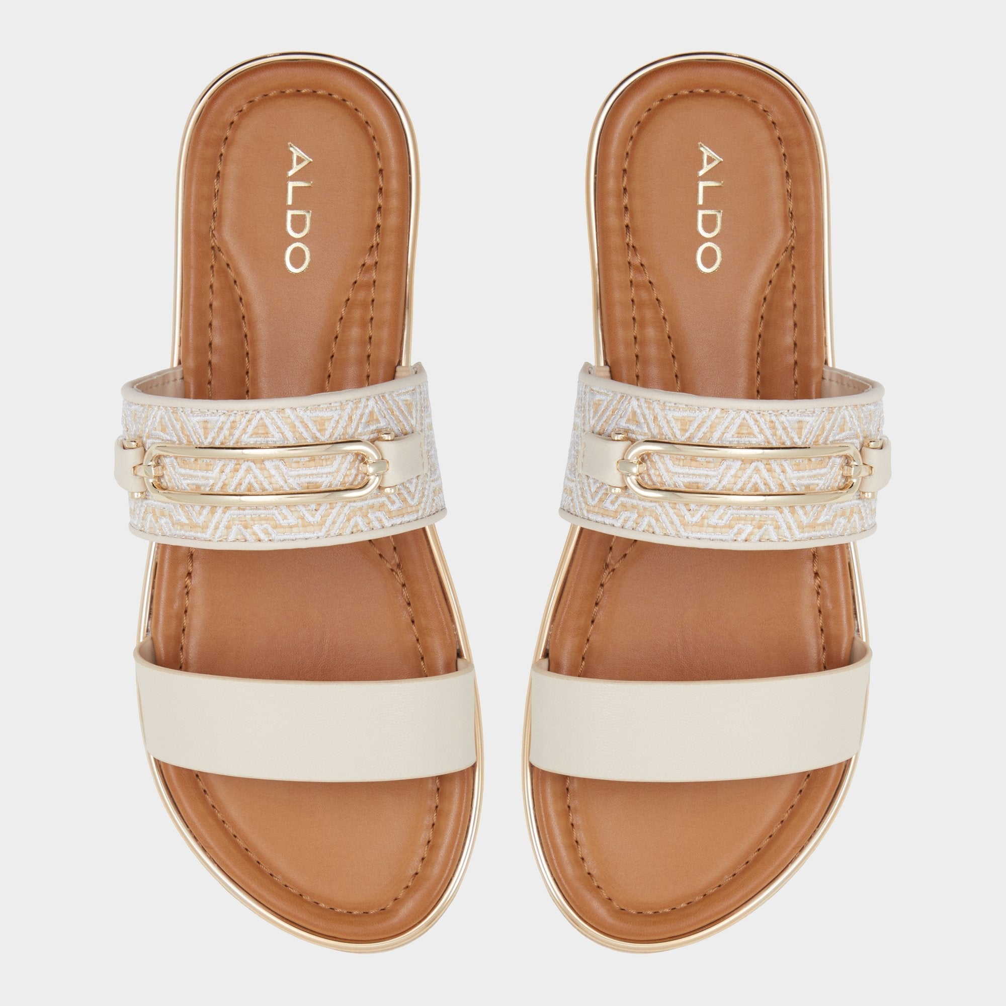 Footbed sandal Lagoon Other Beige Synthetic Print Women's Footbed sandals - Slide sandal
