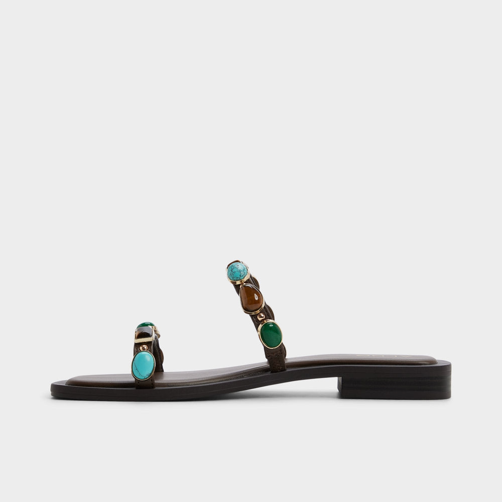 Sapphira in Dark Brown 14189967 - Slide sandal