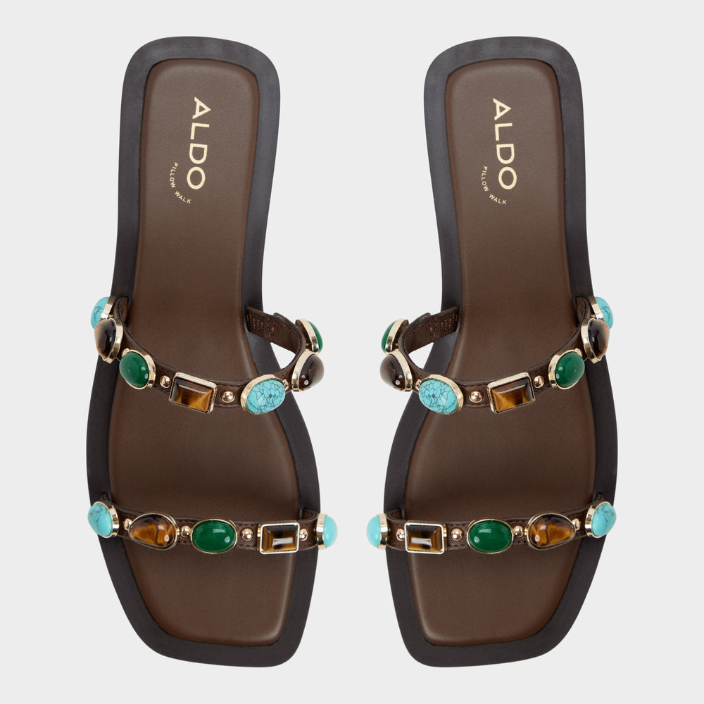 Sapphira in Dark Brown 14189967 - Slide sandal