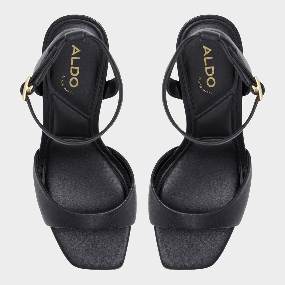 Sake Black Women's Strappy sandals - Strappy heeled sandal