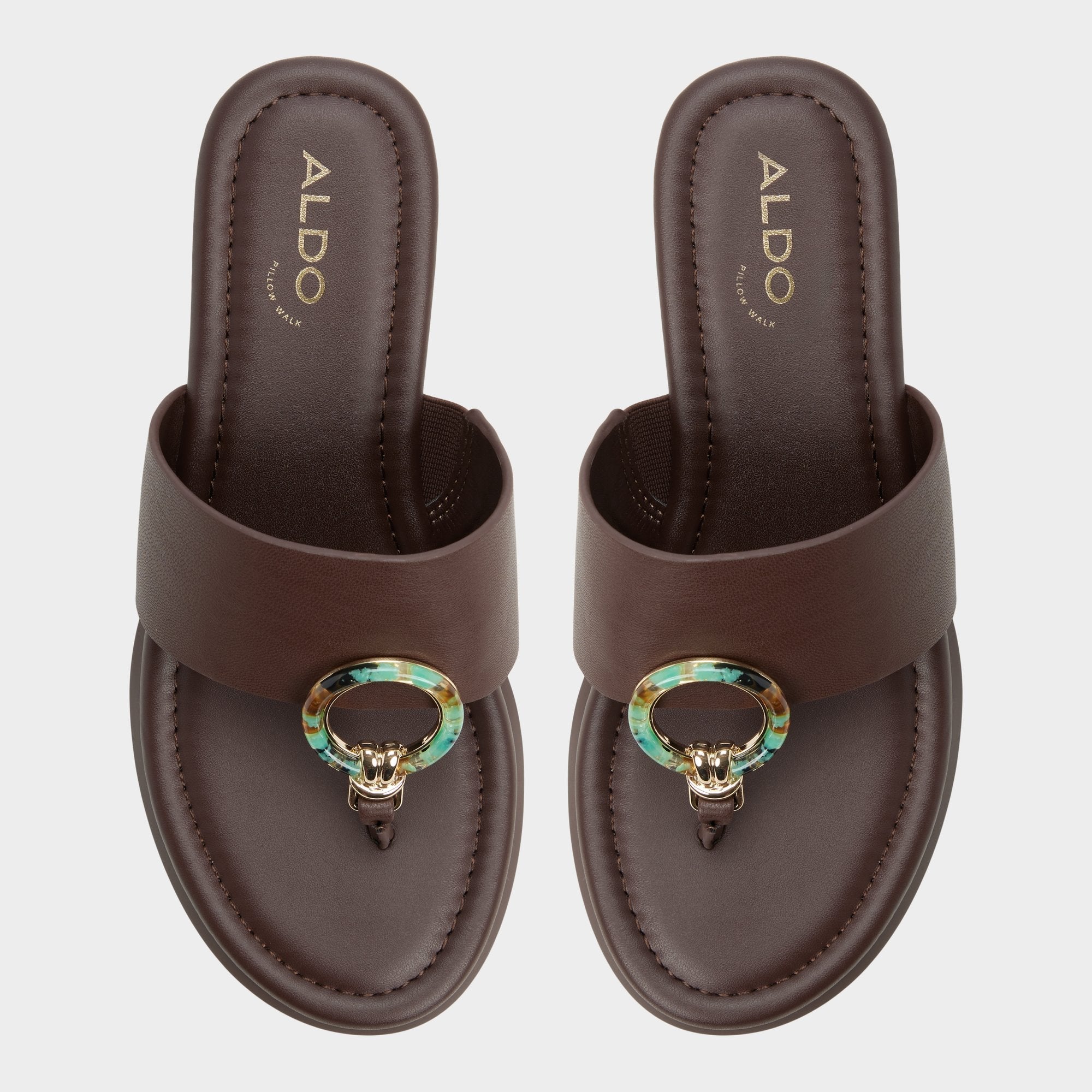 Wedge heel Friegan in Dark Brown - Slide sandal