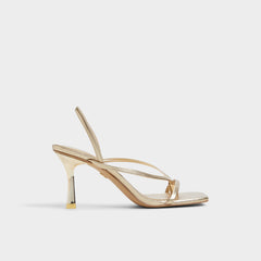 Riva Gold Women's Strappy sandals - Sling back heeled sandal Stiletto heel
