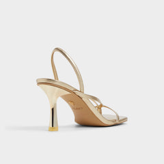 Riva Gold Women's Strappy sandals - Sling back heeled sandal Stiletto heel