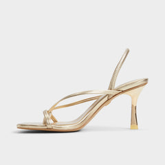 Riva Gold Women's Strappy sandals - Sling back heeled sandal Stiletto heel