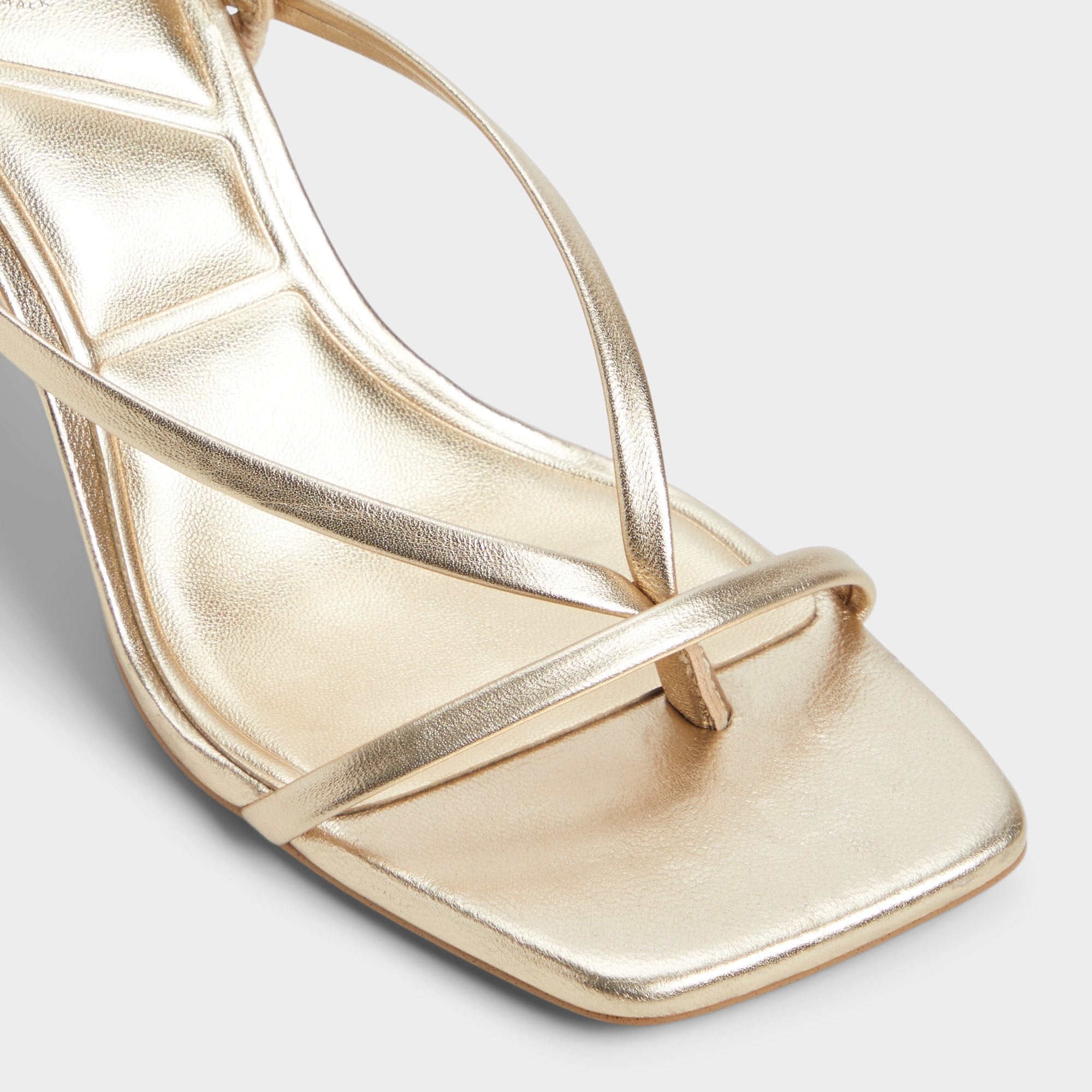 Riva Gold Women's Strappy sandals - Sling back heeled sandal Stiletto heel