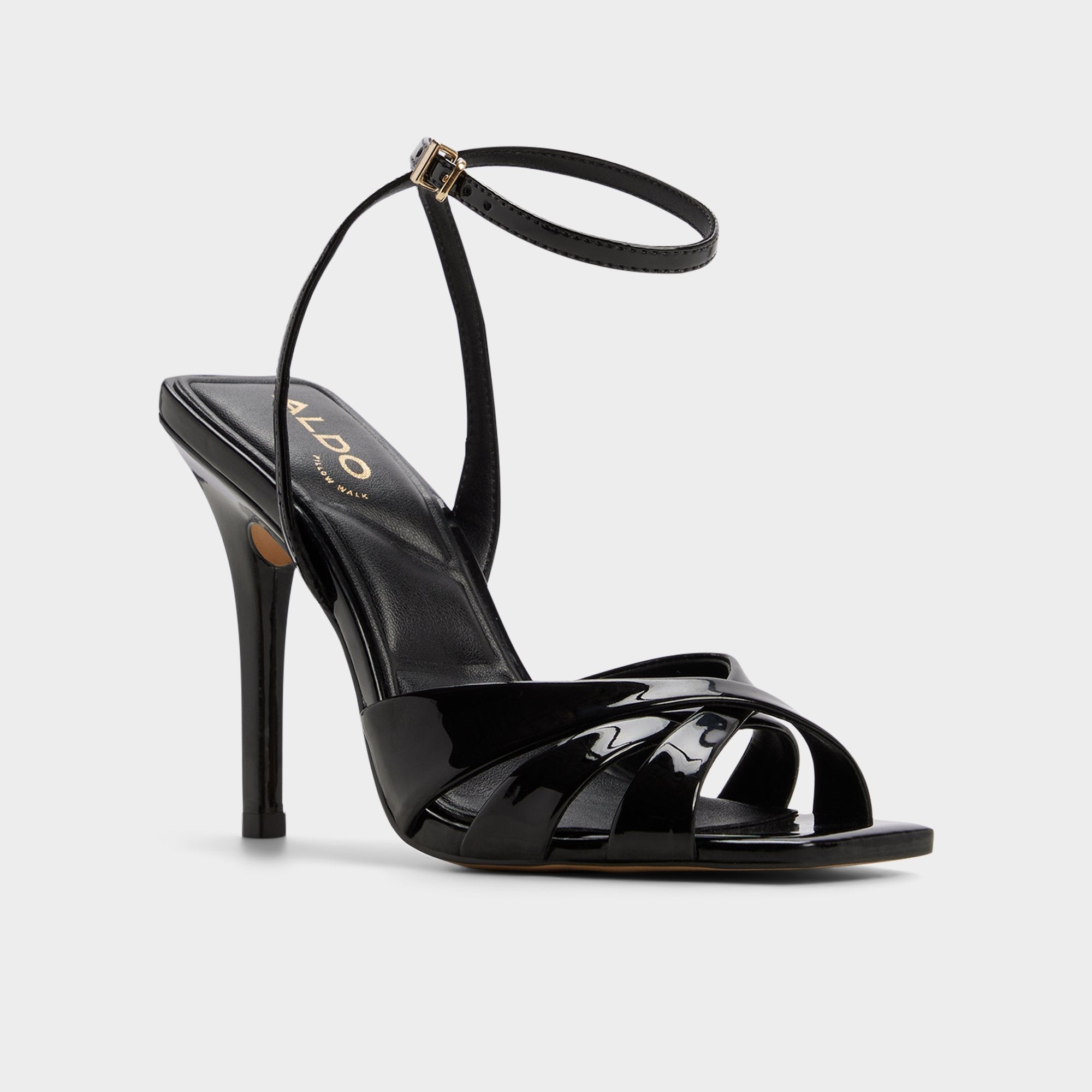 Stiletto heel Meteora in Black - Strappy heeled sandal