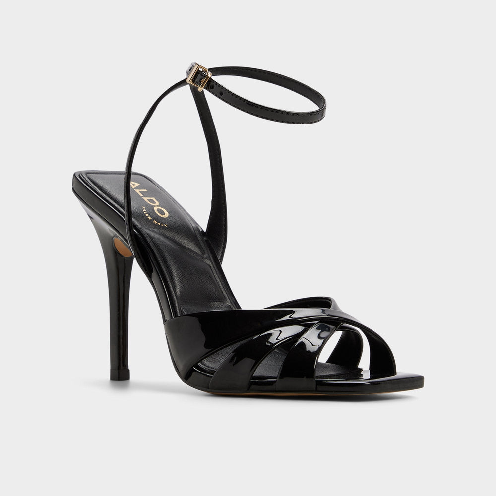 Stiletto heel Meteora in Black - Strappy heeled sandal