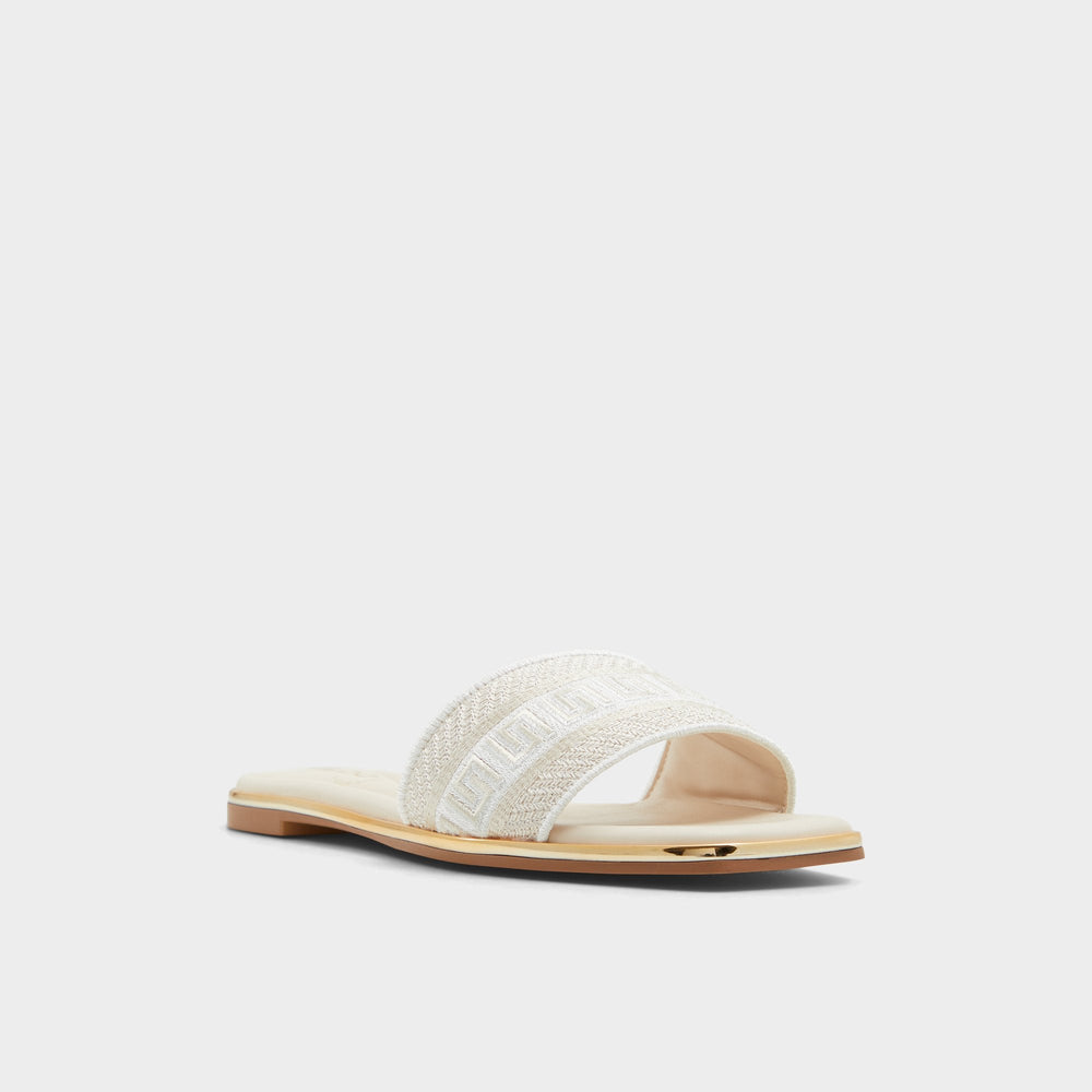 Oceania Other Beige Women's Flats - Slide sandal