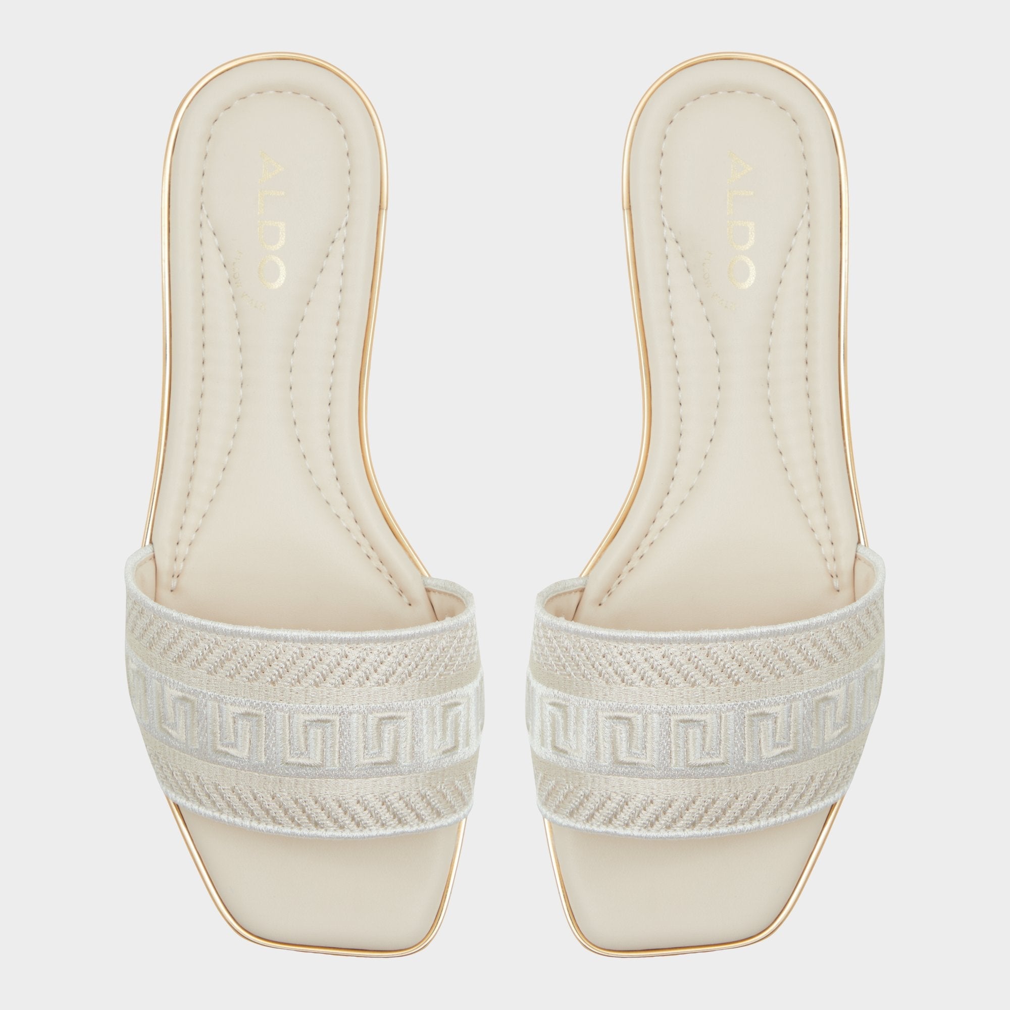 Oceania Other Beige Women's Flats - Slide sandal