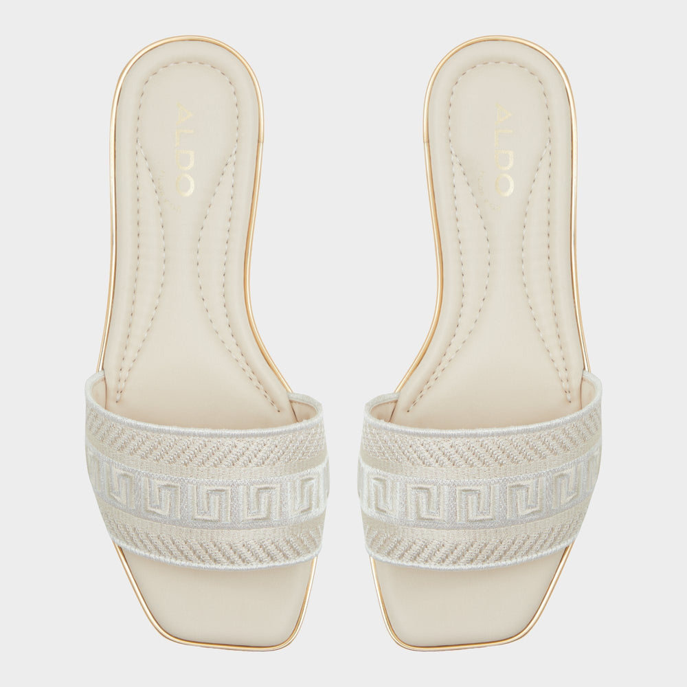 Oceania Other Beige Women's Flats - Slide sandal