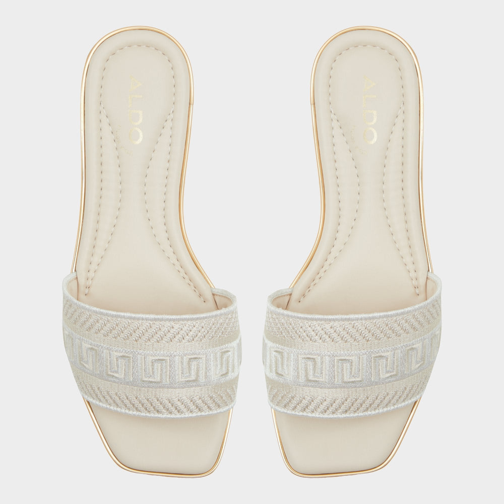 Oceania Other Beige Women's Flats - Slide sandal