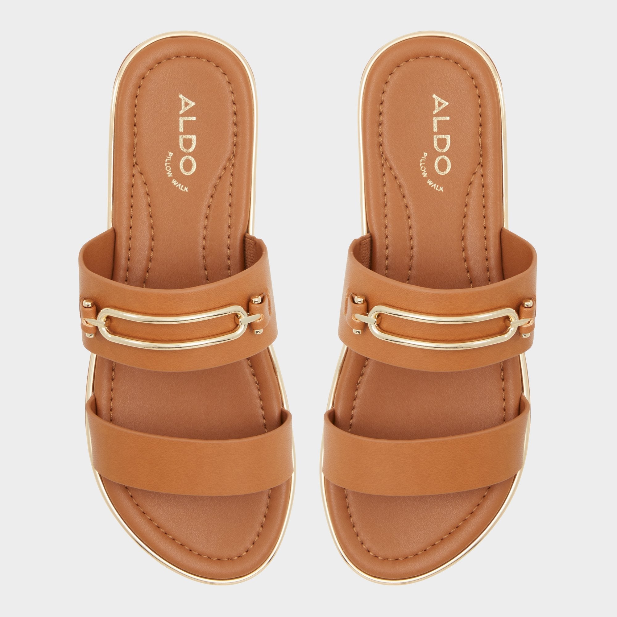 Footbed sandal Lagoon Other Brown Women's Flats - Strappy flat sandal