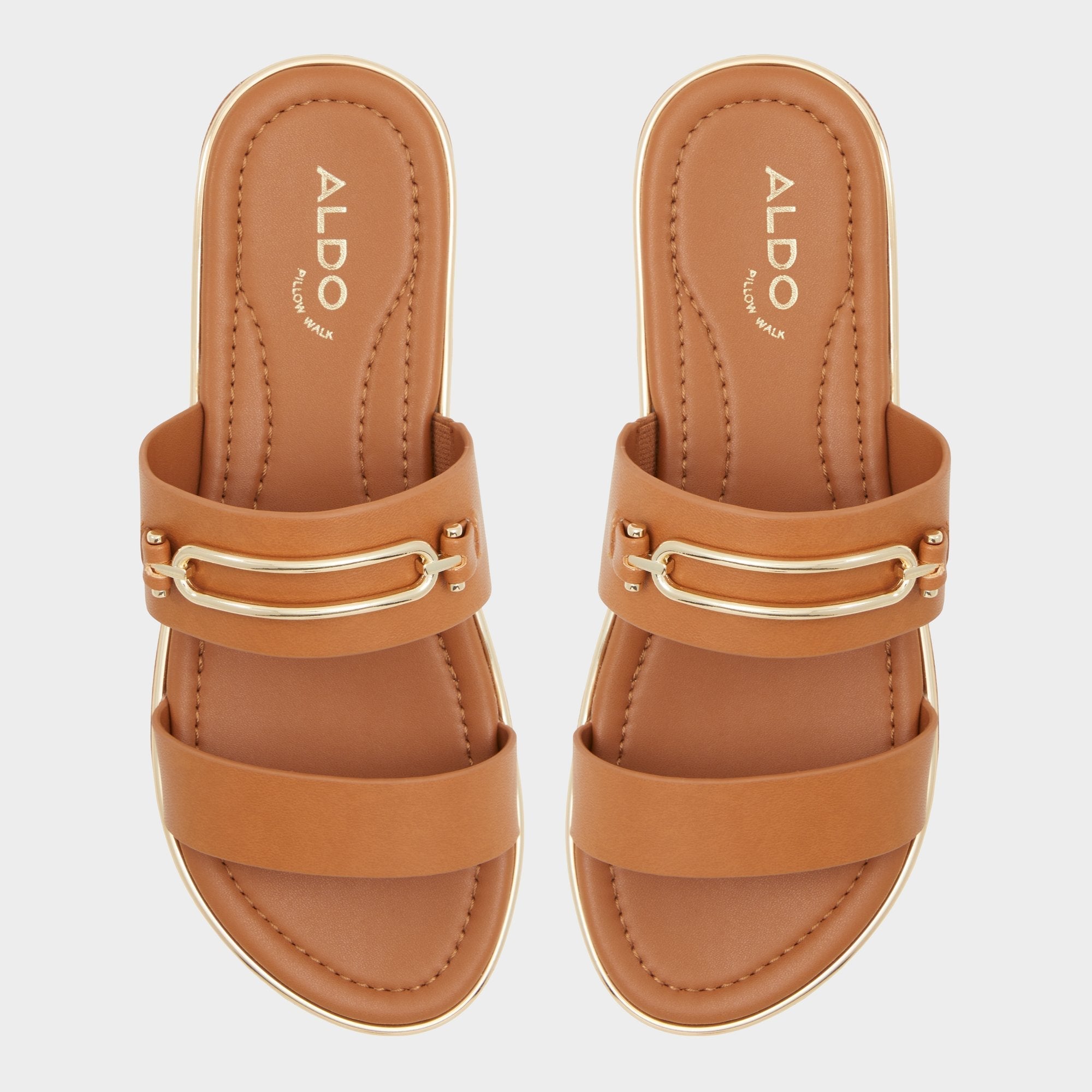 Footbed sandal Lagoon Other Brown Women's Flats - Strappy flat sandal