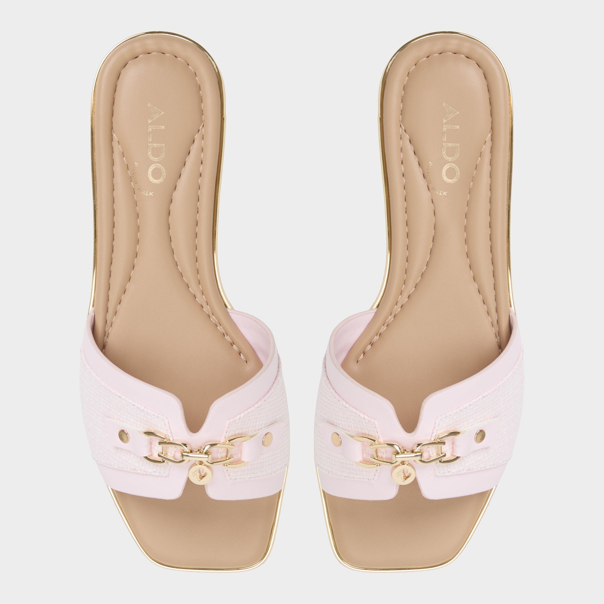 Alamassi Light Pink Women's Flats - Slide sandal