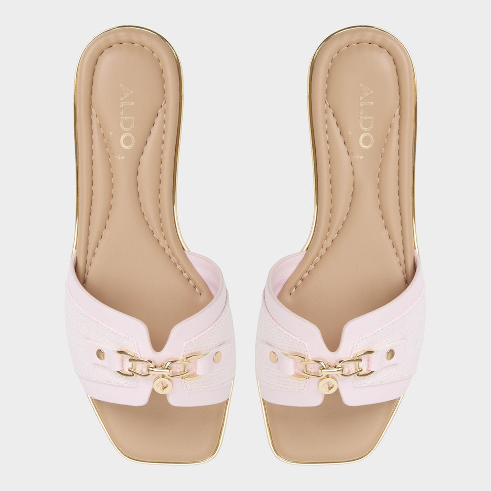 Alamassi Light Pink Women's Flats - Slide sandal
