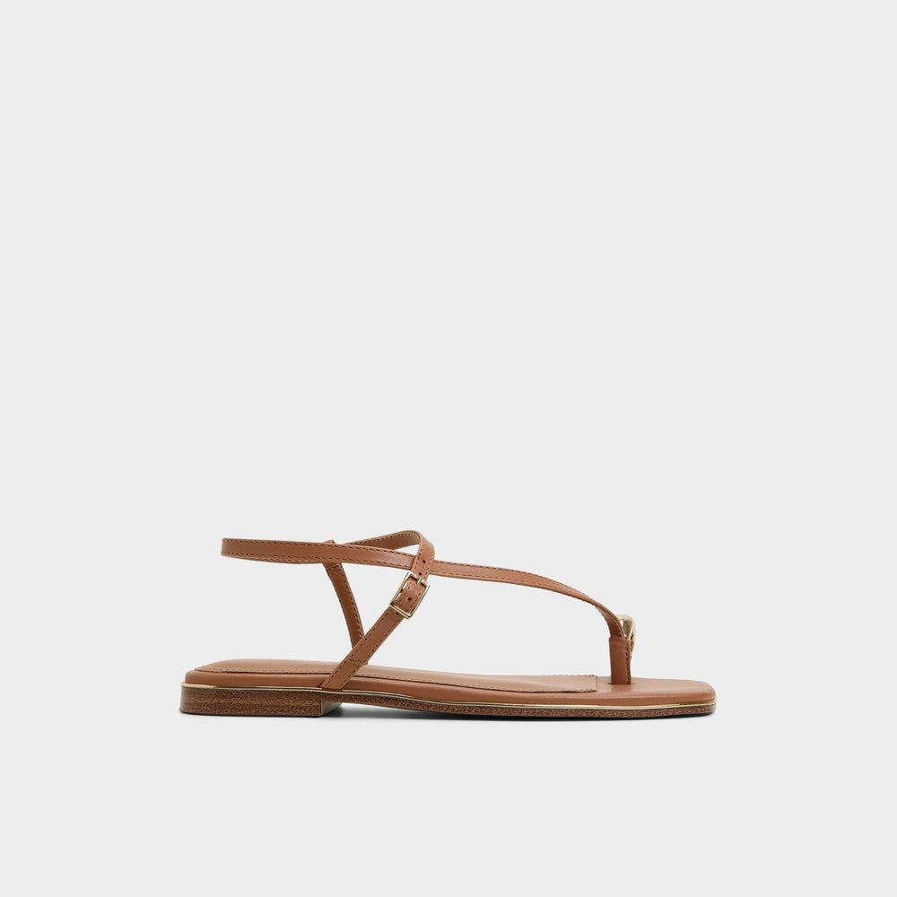 Jomalina Medium Brown Women's Flats - Strappy flat sandal