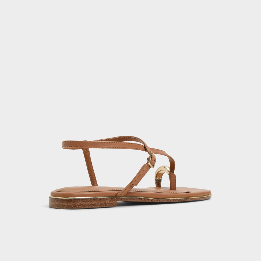 Jomalina Medium Brown Women's Flats - Strappy flat sandal