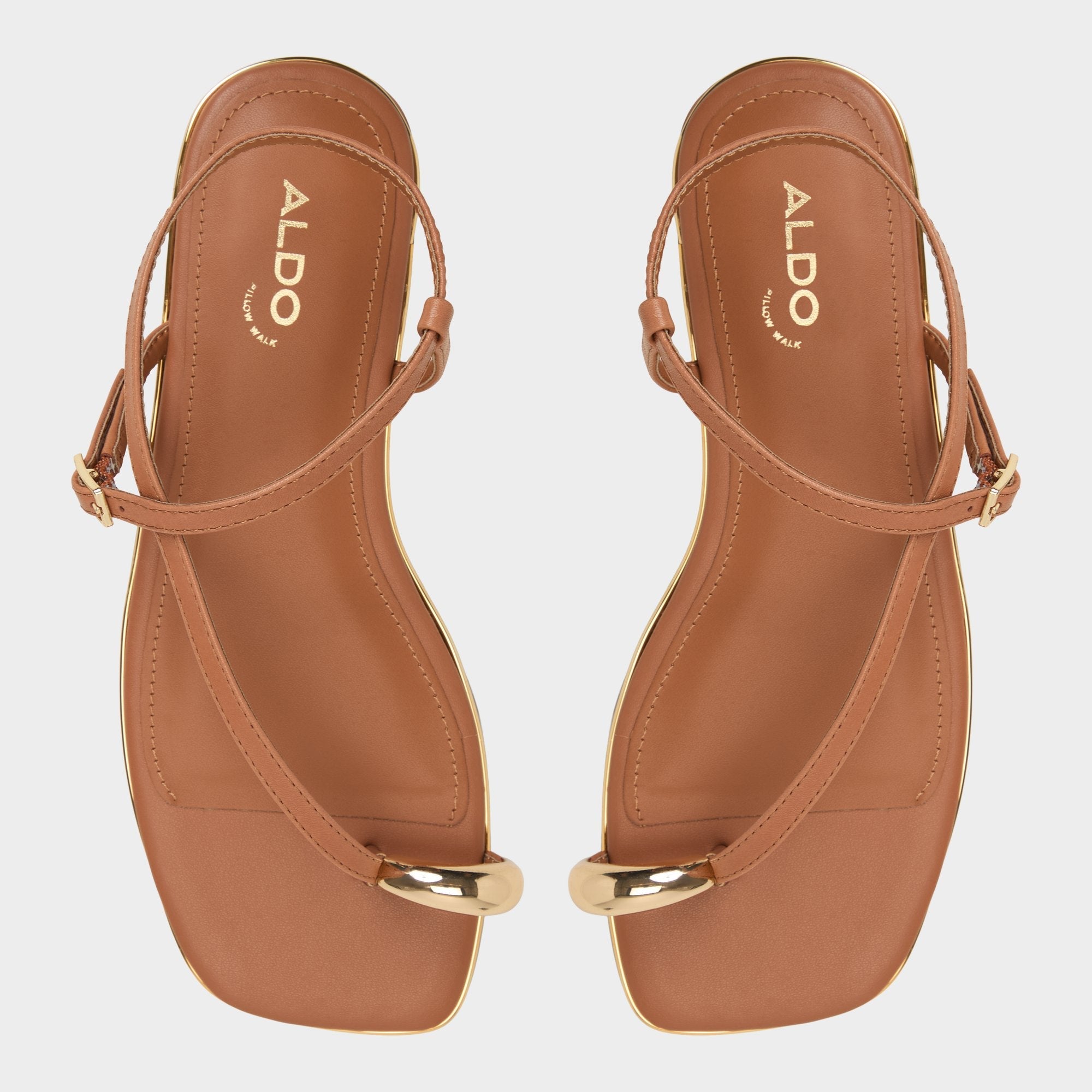 Jomalina Medium Brown Women's Flats - Strappy flat sandal