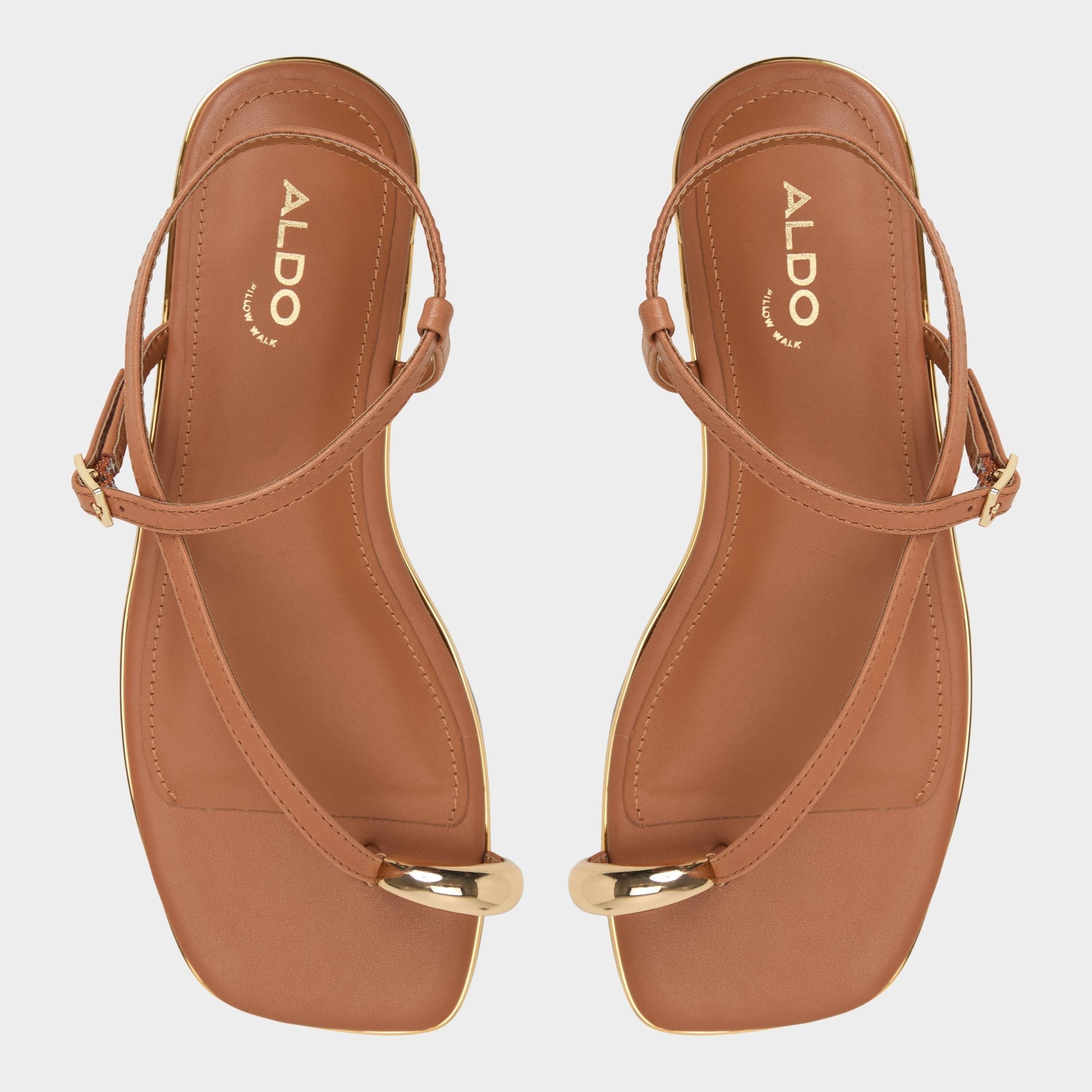 Jomalina Medium Brown Women's Flats - Strappy flat sandal