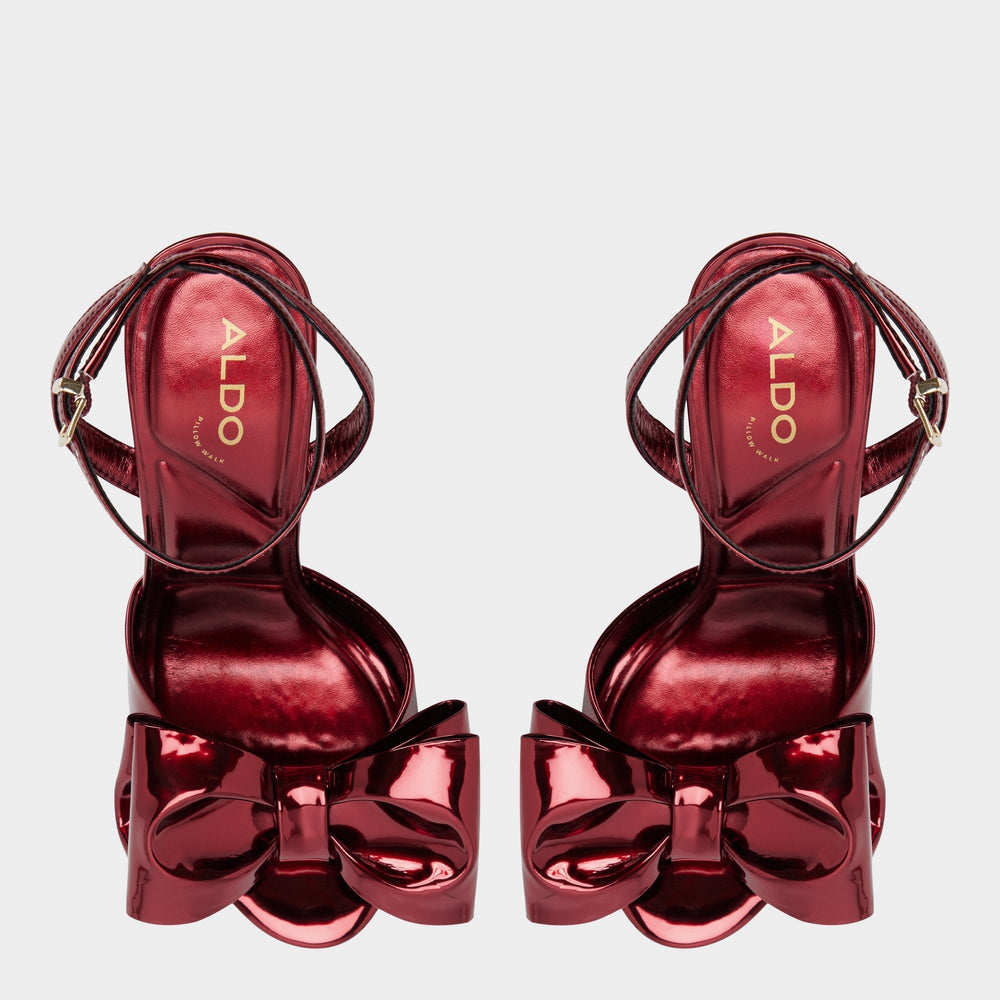 Tinsletta in Medium Red - Heeled sandal Stiletto heel