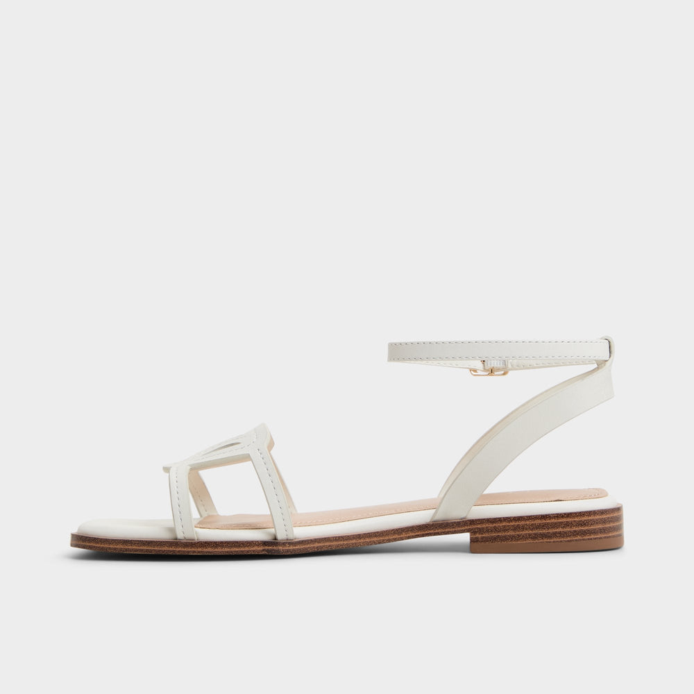 Greengrove White Women's Flats - Flat sandal