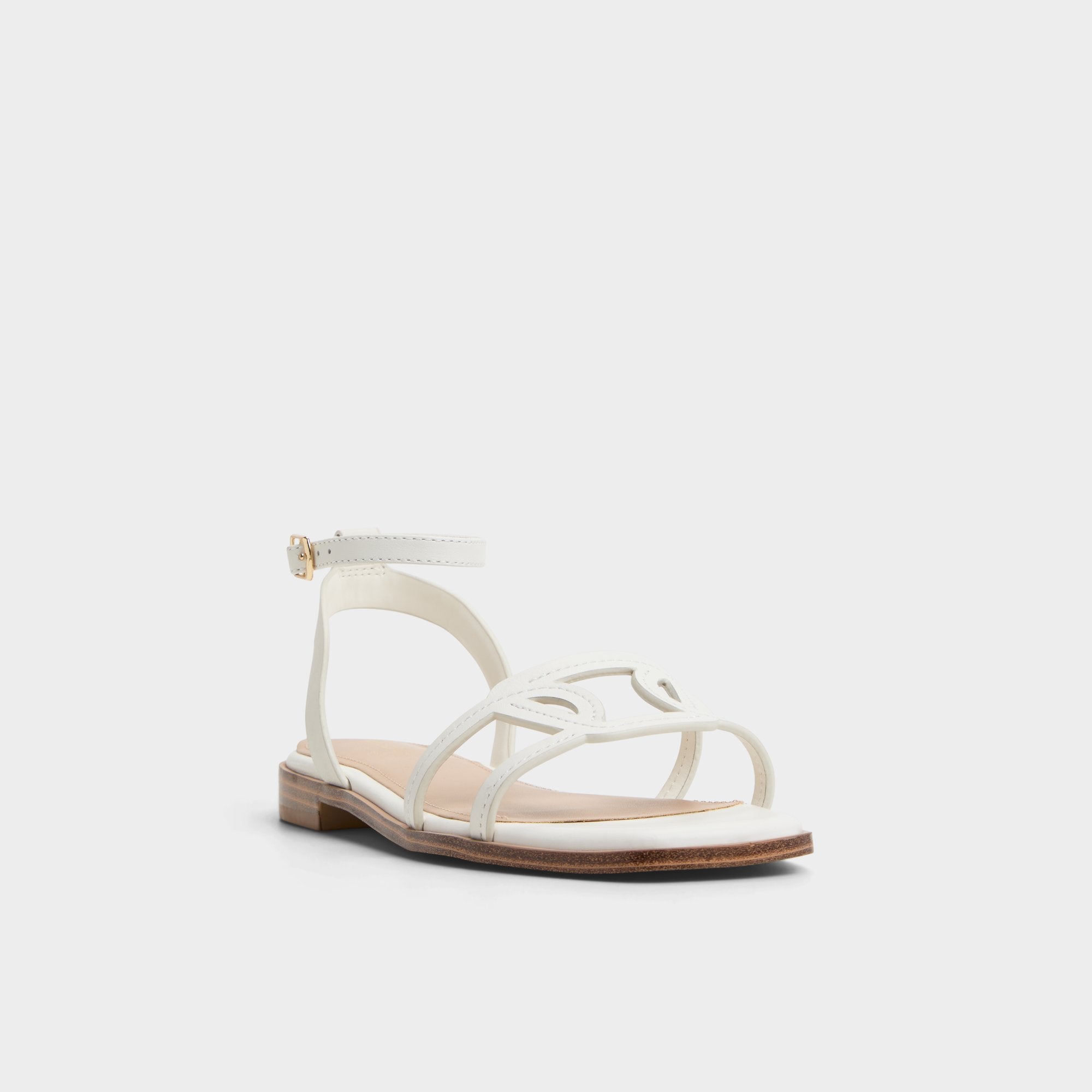 Greengrove White Women's Flats - Flat sandal