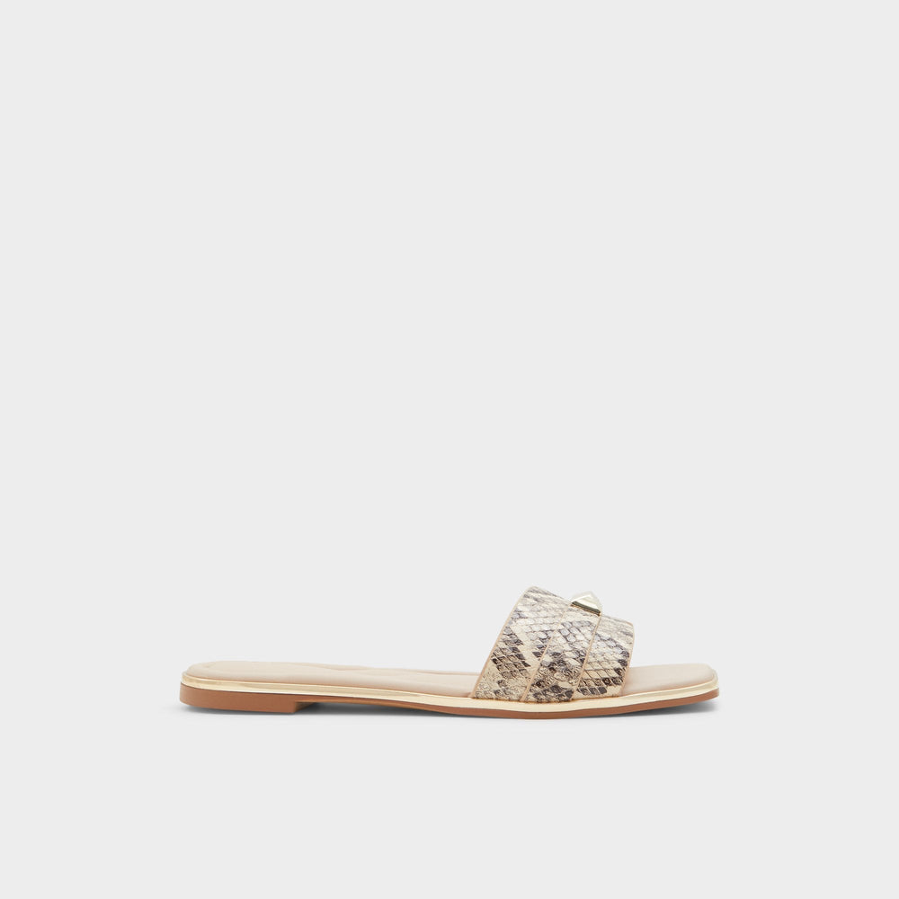 Darine Natural Women's Flats - Slide sandal